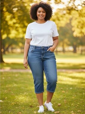 2 for $8 Ricki's Blue Denim Capris #982